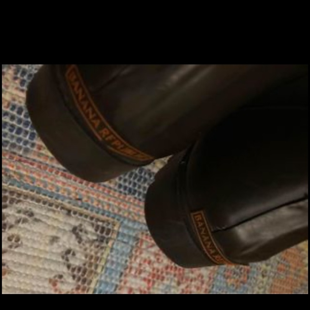Banana Republic rain boots, size 10, brown